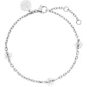 Purelei Pulsera 'Linen Blossom' plata / blanco perla
