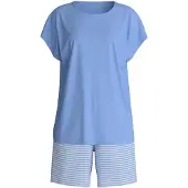 Calida Pijama de pantalón corto azul claro / blanco