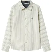 Name it Camisa 'NKMNewsa' crema / gris