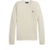 Ralph Lauren para mujer. 211971865001 Jersey de lana y cachemira blanco roto (M), Casual, Manga larga, outlet 2026.