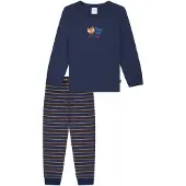 Schiesser Pijama 'Boys World' navy / curry