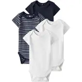 TWO SOON Pijama entero/body azul oscuro / blanco