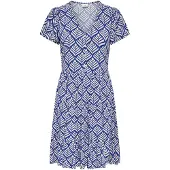 JDY Vestido camisero 'JDYSEZEN' azul / blanco