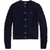 Ralph Lauren para mujer. 211972104004 Cárdigan de lana y cachemira marino (S), Casual, Clásico, outlet 2026.