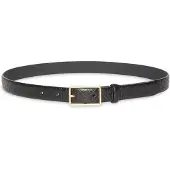 Calvin Klein Cinturón 'Emblem Print Rectangular Buckle' negro