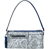Desigual , Bolso convertible animal print pequeño, Poliuretano, Azul, U