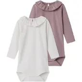 TWO SOON Pijama entero/body altrosa / blanco