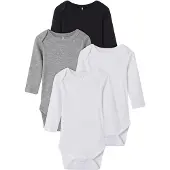 TWO SOON Pijama entero/body gris moteado / negro / blanco