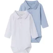 TWO SOON Pijama entero/body azul / blanco