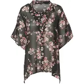 KOROSHI Blusa rosa / negro / blanco