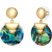 Yokoamii Pendientes azul / marrón / dorado / verde
