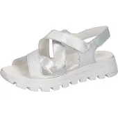 Waldlaufer Sandalias 'Sandalette Damen 730004-200 211 Echtleder in bunt' blanco