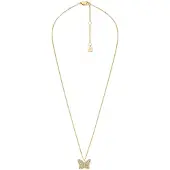 Fossil Collana elegante dorada con cristales Mariposa JF04920710