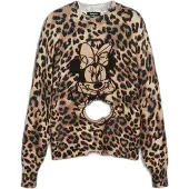 Desigual , Jersey animal print Mickey, Mujer, MarróN, XL