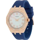 GUESS Reloj analógico azul / oro / blanco