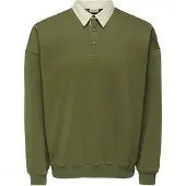 Only & Sons Sudadera 'ONSJeffrey' verde / blanco