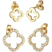 Elli Pendientes oro / transparente