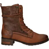 Mustang Botines con cordones cognac / negro