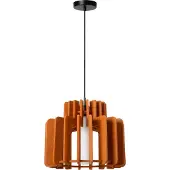 Lucide Lámpara colgante Rollo, terracota, Ø 40 cm, tela/metal/vidrio