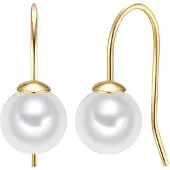 Trilani Pendientes oro / blanco perla