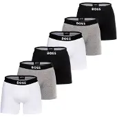 BOSS Calzoncillo boxer gris / negro / blanco