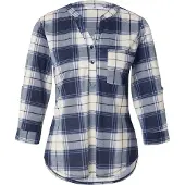 Hailys Blusa 'Di44nara' marfil / azul / marino / negro
