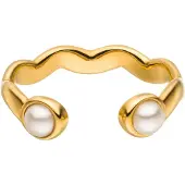 Purelei Anillo 'Dewdrop' oro / blanco perla