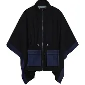 Desigual , Poncho denim combinado, Negro, U