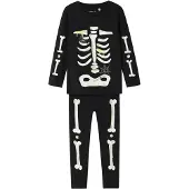 Name It Mini Pijama gris / manzana / negro / blanco