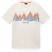 Napapijri Camiseta 'S-Fiemme' crema / azul claro / greige / naranja
