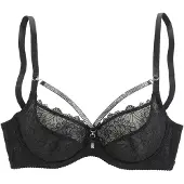 LASCANA Sujetador negro / plata