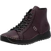 Rieker Botines con cordones borgoña