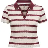 ONLY Camiseta 'ONLHalia' merlot / blanco