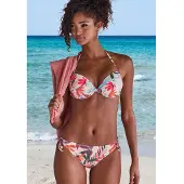 LASCANA Braga de bikini crema / verde / lila / mandarina