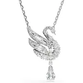 Swarovski Cadena 'Swan' plata / transparente