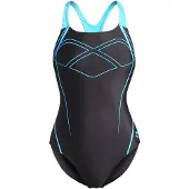 Arena Traje de baño 'Graphic Pro Back' aqua / negro
