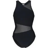 Arena - Women's Mesh Angle Swimsuit Vent Back B - Traje de baño size 42, negro
