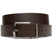 Tommy Hilfiger Cinturón 'Flag Rectangular Buckle Reversible' marrón oscuro / negro