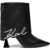 Karl Lagerfeld Botines 'Debut II' negro / plata