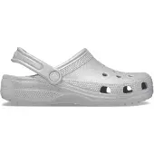 Crocs Zuecos Classic Glitter Clog mujer - Plata - 42 / 43