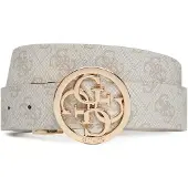 GUESS Cinturón 'NOELLE' beige / blanco