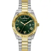 GUESS Reloj analógico 'CONNOISSEUR' oro / pino / plata