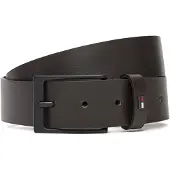 Tommy Hilfiger Cinturón 'Enamel Flag Rectangular Buckle' marrón oscuro