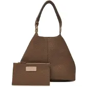 Coccinelle C-Easy Bolsa de hombro Piel natural 34 cm gris