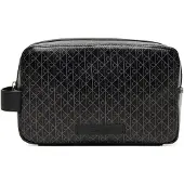 Calvin Klein Neceser 'Coated Emblem Print' gris / negro
