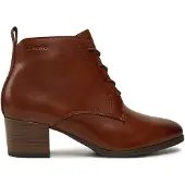 Tamaris Botines con cordones cognac