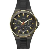 GUESS Reloj analógico 'Dashboard' oro / gris plateado / negro