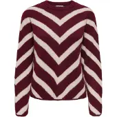 ONLY Jersey 'ONLELIZA' crema / rojo vino