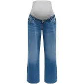 ONLY Maternity Vaquero 'OLMMADISON BLUSH' azul denim / gris