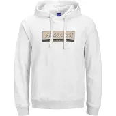 Jack & Jones Sudadera 'JORINWOOD' marrón claro / gris / blanco